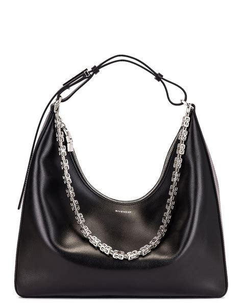 Givenchy Mini Moon Cutout Leather Hobo Bag 